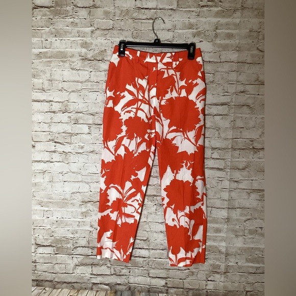 Prada orange and white floral pant - Picture 2 of 5